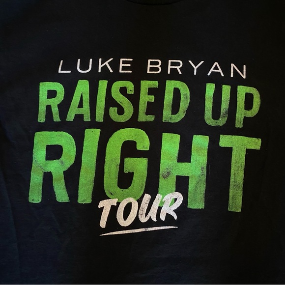 Luke Bryan “Raised Up Right Tour” Tee Women’s M Fit Black Concert Shirt - Picture 1 of 4